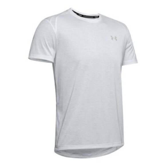 Under Armour Men's Streaker 2.0 Gray Short Sleeve Fitted Tee Run Top Size US XXL - Picture 1 of 15